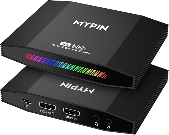 4K 60fps HDMI Video Game Capture and Passthrough | Support HDR & VRR,1080P 120fps Capture for games console Live Streaming and Video Recording in 4K