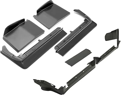 AINNUDSE for Cadillac for Seville BaseElegante 1980-1985 85 Front Rear Bumper Filler Extensions Set Fiberglass Black Screw Painted Screw-on 801-3818 FLA11992