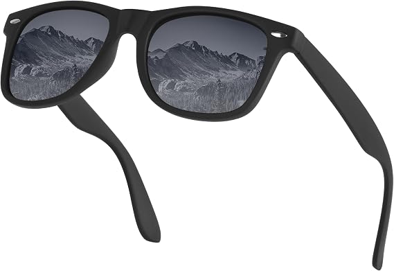 Polarised Sunglasses Mens Square Retro Sun Glasses UV400 Protection Classic Shades for Men Women Driving Fishing