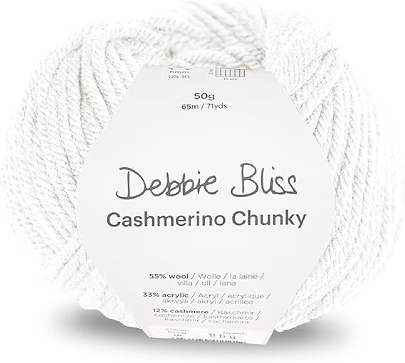 Debbie Bliss Cashmerino Chunky Yarn - Bulky Yarn - 1.76oz/50g, 71yds/65m