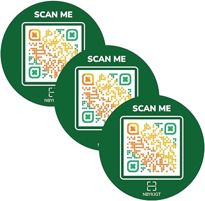 QR Code Stickers 3 Pack Link to Any Page: Review or Social Media Sign, Booking, Menu, Website, Survey, Info, Store & More Editable URL Visitor Insight Waterproof & Weatherproof No AppFees