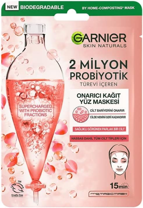 Garnier Repair Paper Face Mask Containing 2 Million Probiotic Derivatives