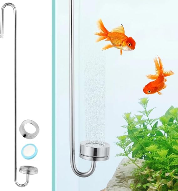 Aquatic Plants Aquarium Co2 Bubbler Refiner 12 for Fish Tank, S Shaped High Dissolved Rate Carbon Dioxide Diffuser