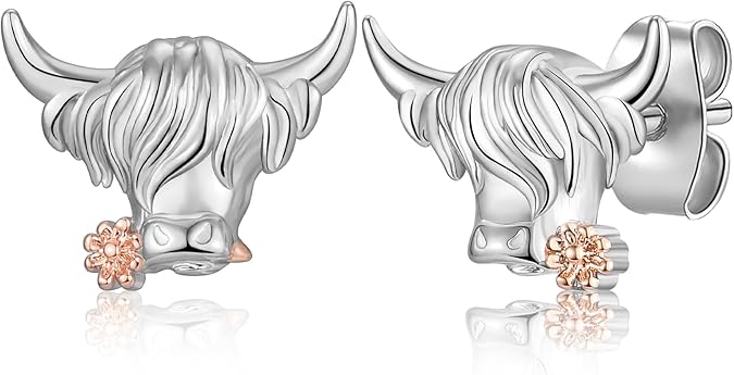 EPIRORA Hypoallergenic Stud Earrings for Women Girls, Cute Dinosaur/Hummingbird/Highland Cow Stud Earrings, Animal Ear Studs Statement Jewelry Gifts for Sensitive Ear