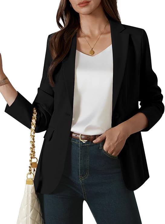 Kelyaa Womens Casual Blazer Long Sleeve Work Office Suit Jackets