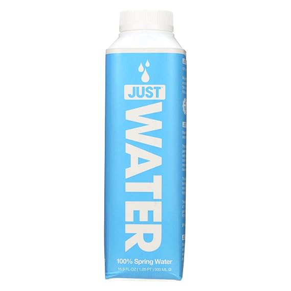 Just Water 100% Spring Water, 16.9 oz., 12 Bottles/Carton