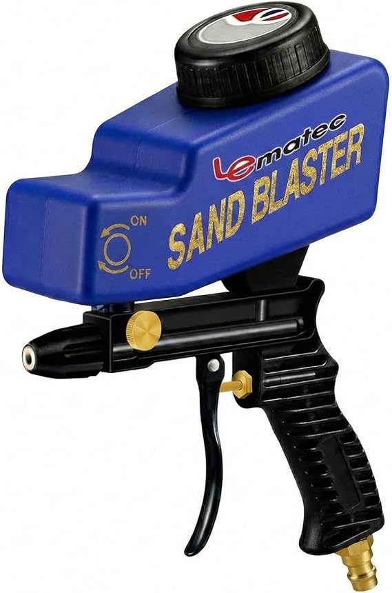 LE LEMATEC Sand Blaster Gun Kit for Air Compressor, Pistola de Arena