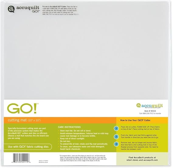 AccuQuilt GO! Cutting Mat 10" x 10" 2-Pack