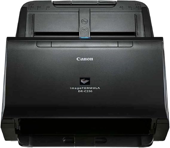 Canon imageFORMULA DR-C230 Document Scanner, 60-Sheet ADF, Duplex Scan | Compact 2.8kg design; duplex scanning, long document mode up to 3 meters for invoices and receipts; low consumable cost