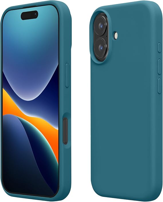 kwmobile Case Compatible with Apple iPhone 16 Plus Case - TPU Silicone Phone Cover with Soft Finish - Teal Matte