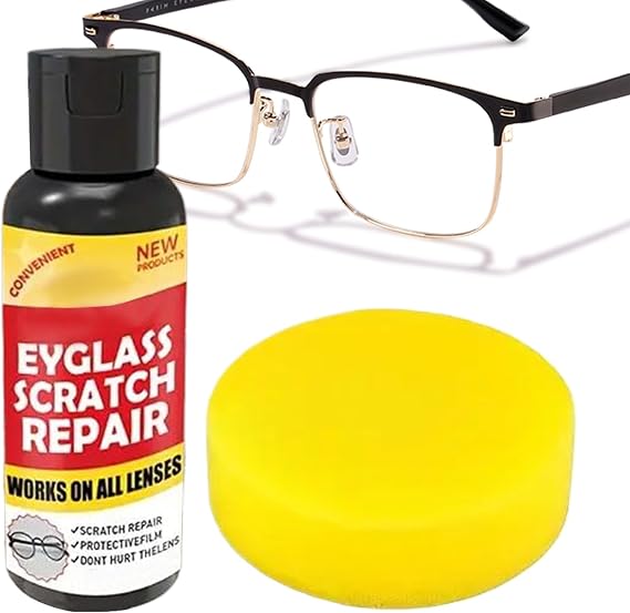 Eyeglass Scratch Repair Wax Long-Lasting Multi-Purpose Protective Coating | 100g Buff Scratch Remover Kit for Sunglasses Sunglass Watch Screen Camera Phone Scuff Daily Home School Office Adults