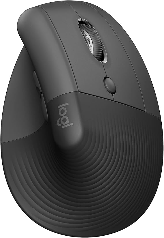 Logitech Wireless Vertical Silent Ergonomic Mouse LIFT M800GR, Logi Bolt, Bluetooth, Not Compatible with Unifying, Smartwheel, Wireless Mouse, Wireless, Windows, Mac, Chrome, iPad, Android OS, M800