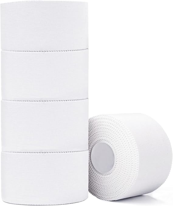 ADMITRY 5 Rolls Zinc Oxide Tape,3.8cm x 10m Athletic Tape,Sports Strapping Tape for Ankle,Wrist,Knee,Finger - Climbing,BJJ,Boxing,Jiu Jitsu,Blister Prevention