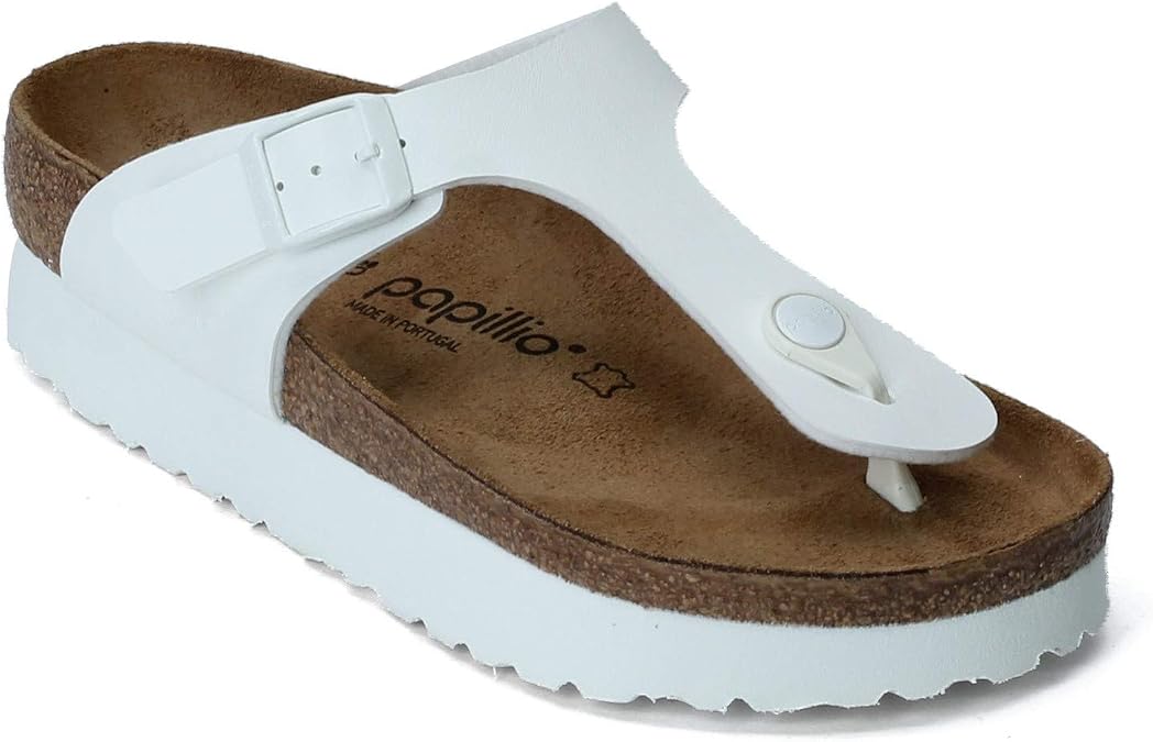 Birkenstock Women's Gizeh Platform White Birkoflor 40 N