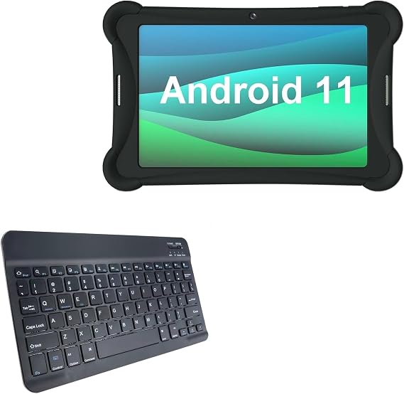 BoxWave Keyboard Compatible with Visual Land Prestige Elite 10QH - SlimKeys Bluetooth Keyboard, Portable Thin with Chiclet-Style Keys - Jet Black