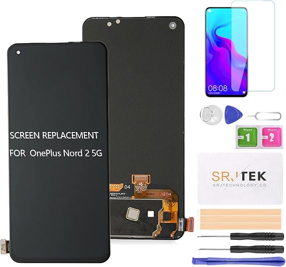 for OnePlus Nord 2 5G Screen Replacement for OnePlus Nord 2 5G LCD Display for DN2101 DN2103 Digitizer Touch Screen Assembly Replacement Repair Parts