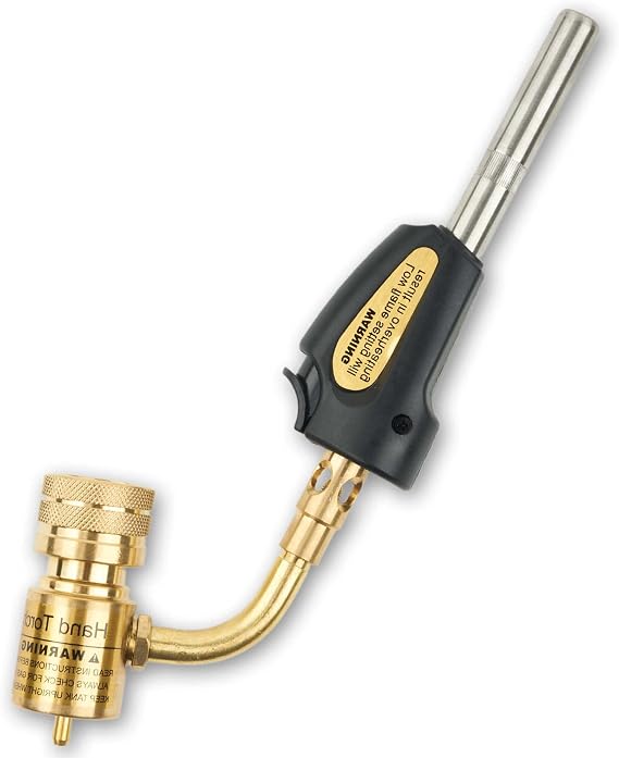 Self-Ignition Stainless Steel Head MAPP Gas Torch 360 Swivel For Soldering, brazing