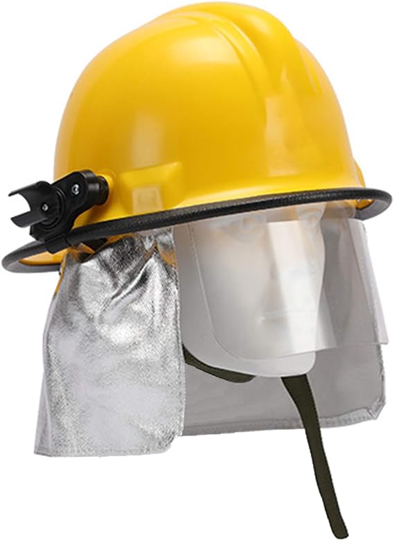 Outdoor Fire Rescue Helmet Civil Construction site Helmet, Thickened ABS Anti-Smashing Protection Earthquake Rescue Helmet with Protective Screen and Glare Flashlight