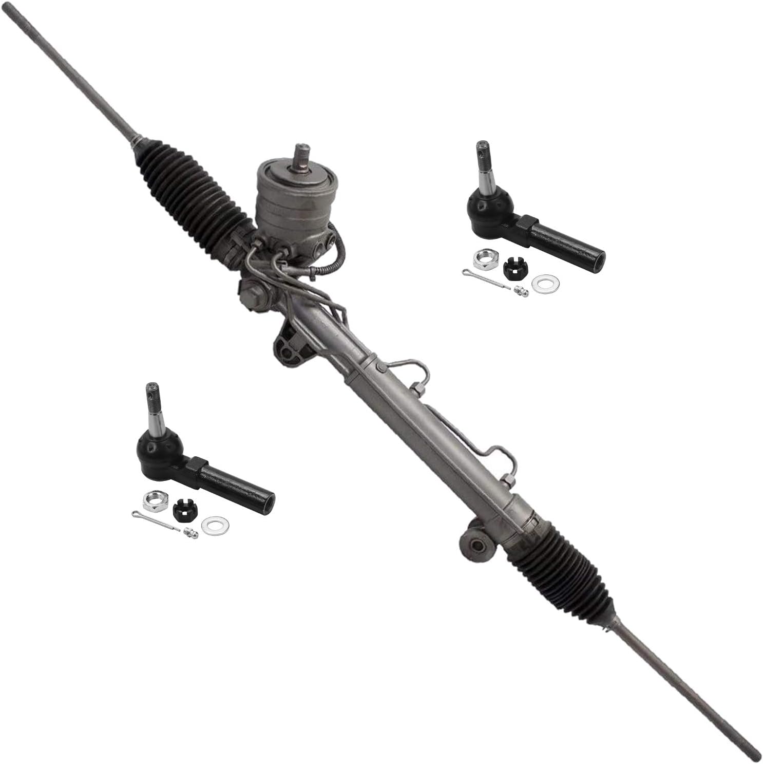 Detroit Axle - Power Steering Rack and Pinion with Magnasteer  Outer Tie Rods Replacement for Buick Century Lacrosse Regal Olds Intrigue Pontiac Grand Prix - 3pc Set