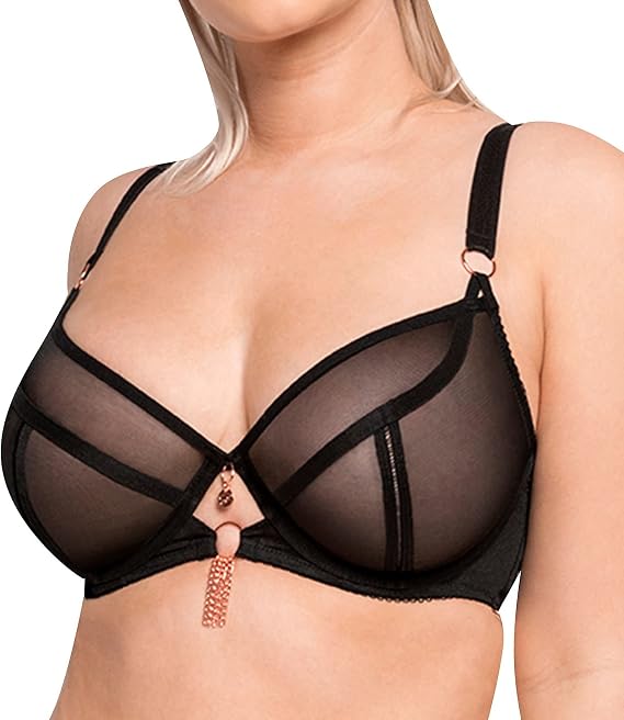 Curvy Kate Women's Scantilly Unchained Plunge Bra, ST6101, Black, 32E