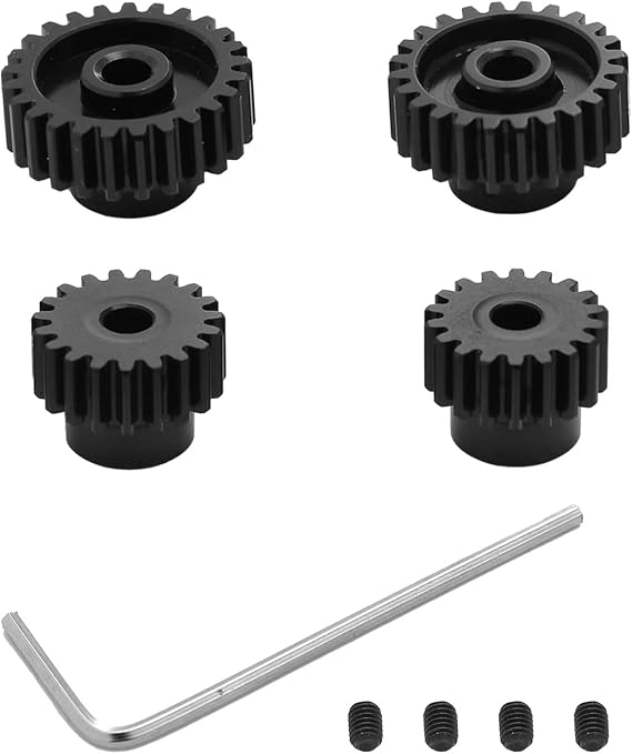 1 Set Aluminum Alloy Motor Gear for Tamiya TT01 TT02 TB02 TA05 Grasshopper/Wasp 18T 19T 23T 24T 1/10 RC Car