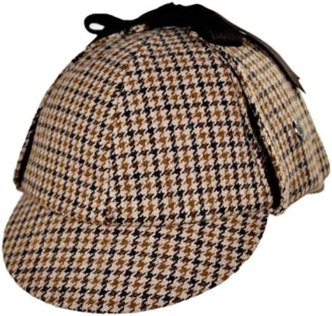 Jaxon Sherlock Holmes Houndstooth Deerstalker Hat