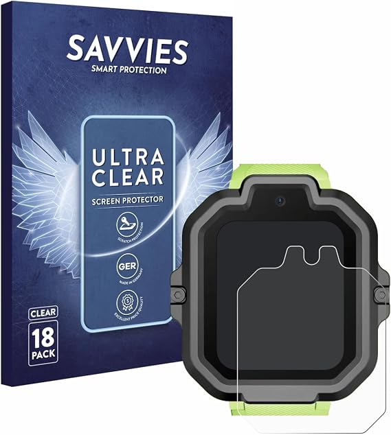 savvies 18 Pack Screen Protector Compatible with TickTalk 5 Smart Watch Protection Film Clear