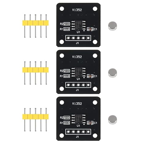 UMLIFE 3PCS MT6701 Magnetic Encoder Magnetic Induction Angle Measurement Sensor Module 14bit High Precision Replacement AS5600