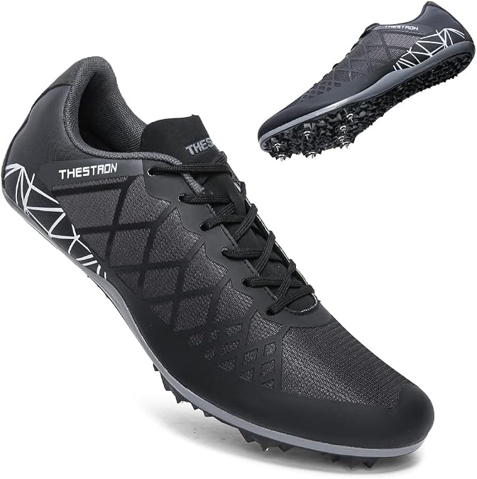 THESTRON Professional Spikes Track & Field Shoes for Men Women Kids Breathable Racing Jumping Sprint Running Sneakers