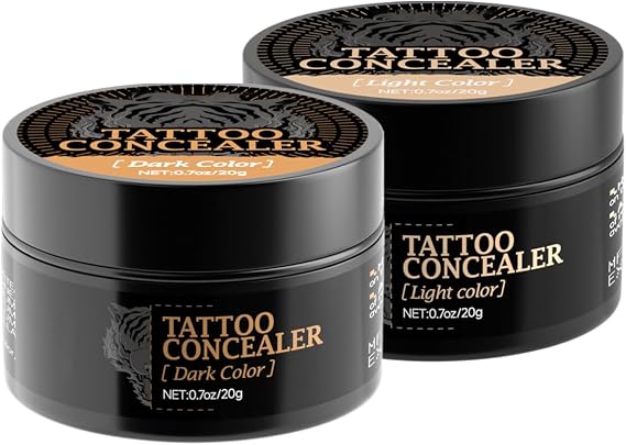 Body Concealer, High Coverage Tattoo Concealer, Conceal Tattoos, Makeup Touch-up, Sensitive Skin, Shaving Marks, Bruises, Vitiligo, Tattoos, Conceal Wounds & Bruises, Scars, Keloid Tattoos, Dark