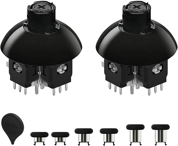 GuliKit 720° Adjustable Tension TMR Joystick for PS5 DualSense/Edge | Reduced Joystick Drift, High Precision, Long Lifespan, with 3 Pairs Height Thumbstick Caps