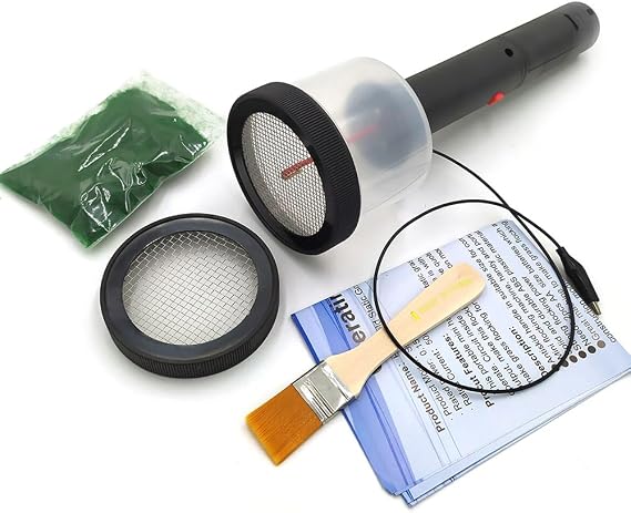 Weytoll Static Grass Applicator, Dual Netcovers ABS Mini Static Grass Flocking Applicator with Antiskid Handle for DIY Scenic Modelling Sand Table