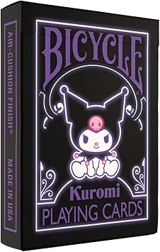 Bicycle Kuromi Sanrio Playing Cards, Black, Pink and Purple, 1 Deck