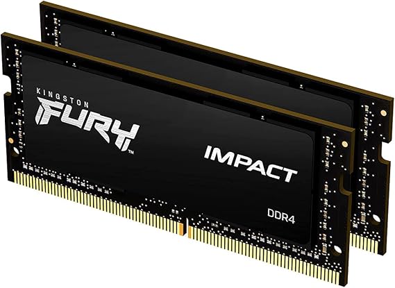 Kingston Fury Impact 32 GB (2 x 16 GB) 2666MHz DDR4 CL15 Laptop Memory Kit of 2 KF426S15IB1K2/32