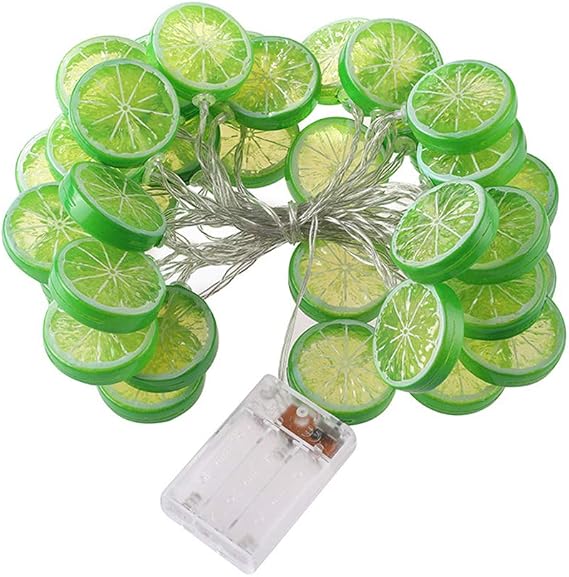 OSALADI Fruit Lemon String Lights Lime Slice String Light 20 LEDs Battery Powered Fairy String for Wedding Home Birthday, Batteries not Included