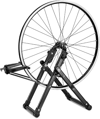 Truing Stand,Spoke Wrench,Bike Wheel Truing Stand,Wheel Truing Stand,Bicycle wheel truing stand,Bicycle Wheel Maintenance Foldable Home Mechanic Truing Stand for 3.9inch Front  5.3inch Back Flower