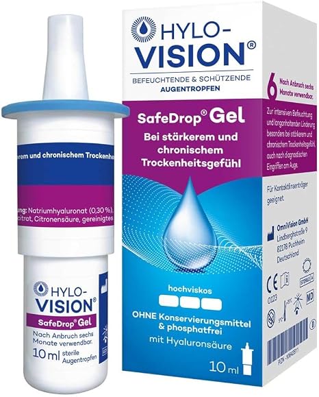 Hylo-Vision SafeDrop Gel Augentropfen 10 ml