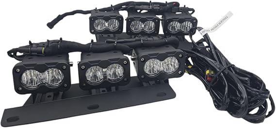 smd Bronco Fog Light Kit, Front Lower Bumper Mount, 2021-2025 Ford 2-Door & 4-Door, LED Lights with Wiring Harness, Black