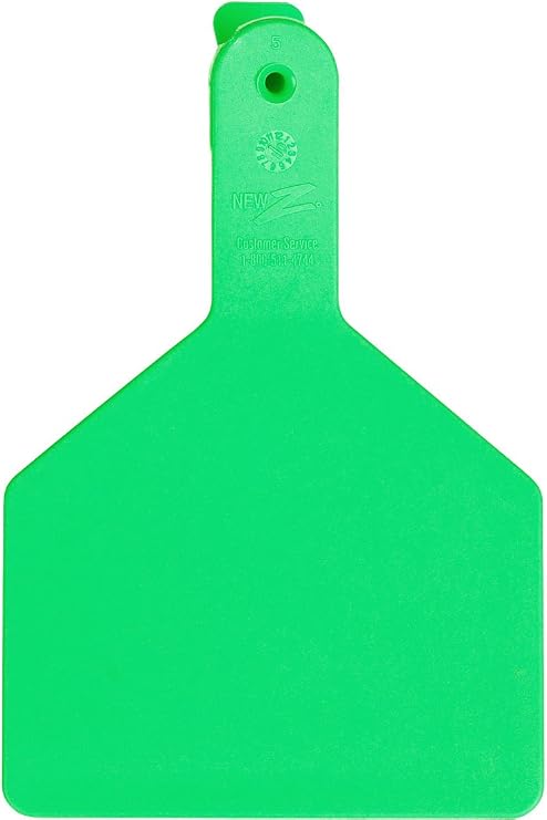 Z Tags 25 Count 1-Piece Blank Tags for Cows, Green