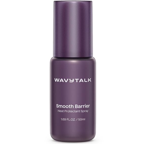 Wavytalk Smooth Barrier Heat Protectant Spray for Hair | Up to 450F Heat Shield for All Hair Tools | Frizz Control & Smooth | Lightweight with Nourishing Oils | 1.69 fl oz