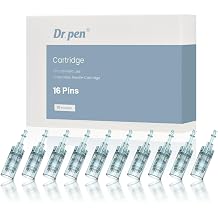 Dr.Pen 16 Pin M8/M7S Microneedling Cartridges, 10 Pcs Replacement Cartridges for Microneedling Pen, Authentic Disposable Cartridges for Face, Body & Hair Growth