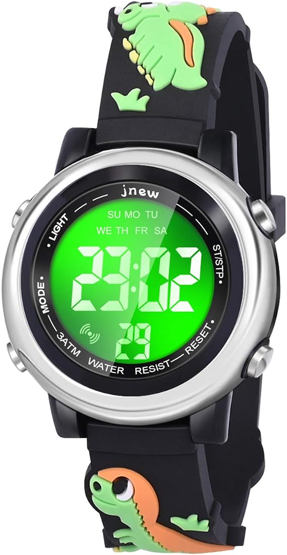 Viposoon Kids Watches with Waterproof Alarm - Dinosaur Gifts for Boys Girls Age 3-10