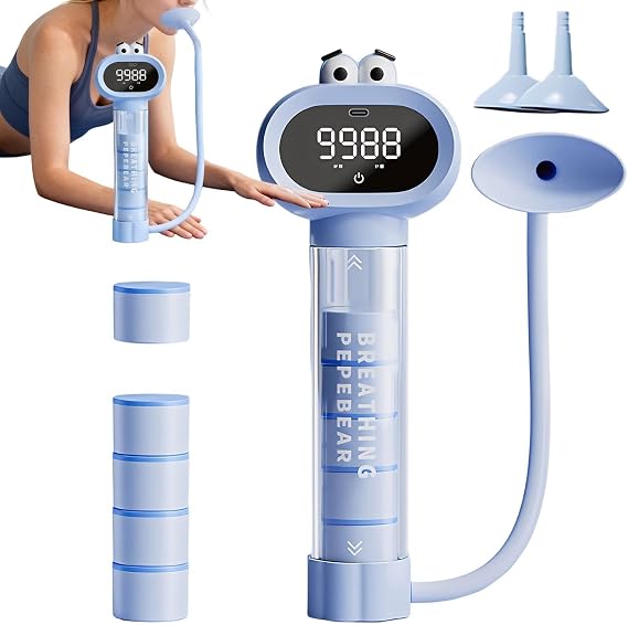 Breath Exercise Device Spirometer Abdominal Exerciser | Kids Lungs Breathe Exercise Device for Teens Girls Kids Youth Home Outdoor School Running Fitness Sports Travel