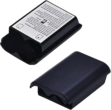 2 Pcs Battery Pack Cover for Xbox360 Wireless Controller, Replacement Battery Pack Cover Shell Case (2Black)