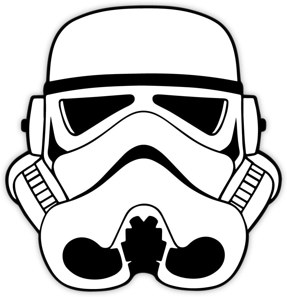Stormtrooper Helmet sticker decal 4 x 4"
