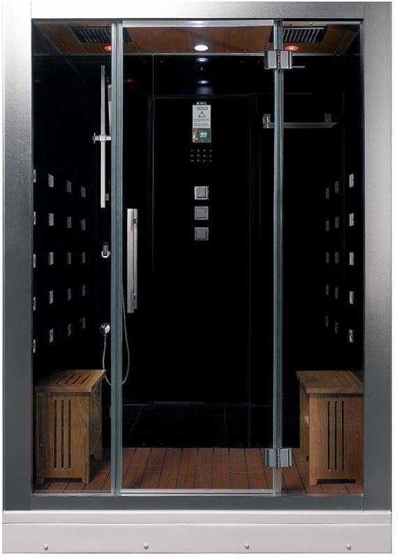 ARIEL Platinum DZ972-1F8-BLK Black Steam Shower