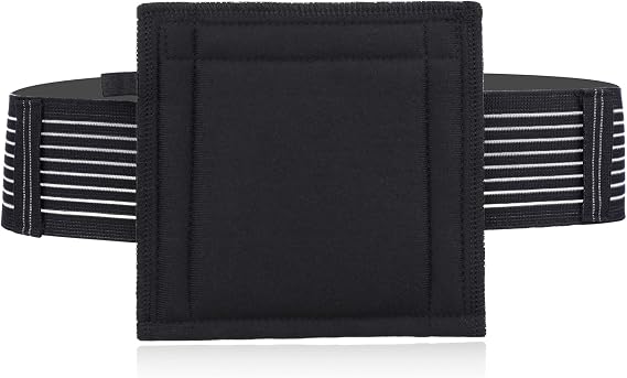 Breathable G Tube Holder Belt Large Square Sponge Feeding Tube Pouch for Gastrostomy J Peg Peritoneal Dialysis PD Peritoneal Dialysis Catheter Accessories Women Men Black Medium