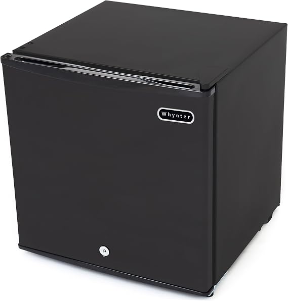 Whynter Upright Small Freezer Mini Freezer with Lock for Bedrooms, Dorms, Garages, Offices CUF-110B, Black Energy Star, 1.1 Cu Ft