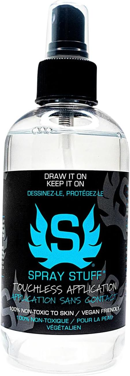 Stencil Stuff Spray Stuff Tattoo, Transfer Spray, 8oz Stencil Application Solution for Tattoo Artists, Water-Resistant, Long-Lasting, Vegan-Friendly Stencil Transfer