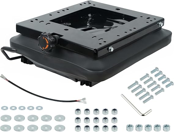 Suspension Kit with Slider Track for Zero Turn Lawn Mower Tractor Forklift, Compatible with Most Aftermarket Seats -